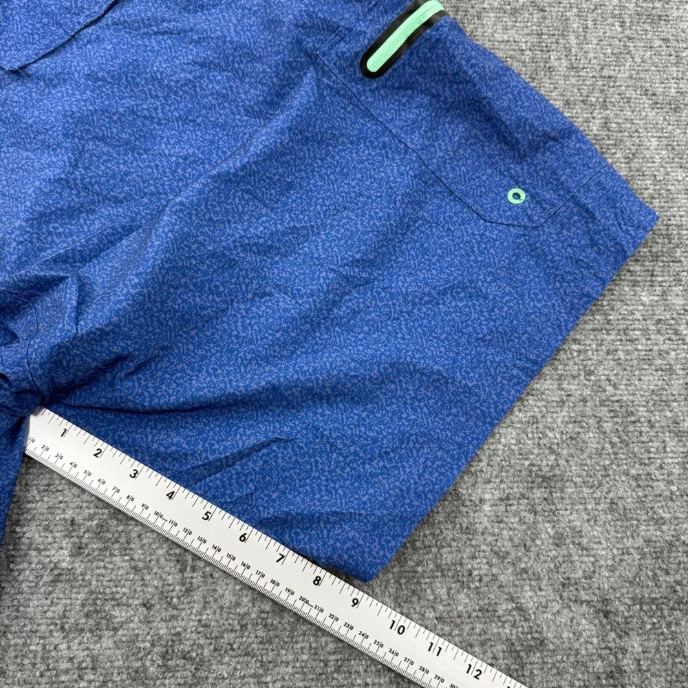 ZeroXposur Swim Trunks XXL Blue Patterned Stretch Board‎ Shorts Mens